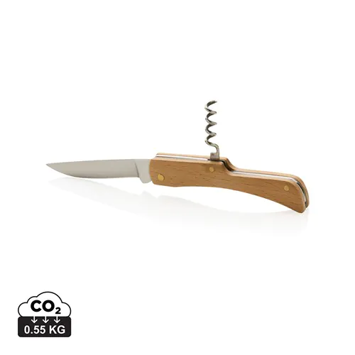 Wooden knife with bottle opener Wooden knife with bottle opener