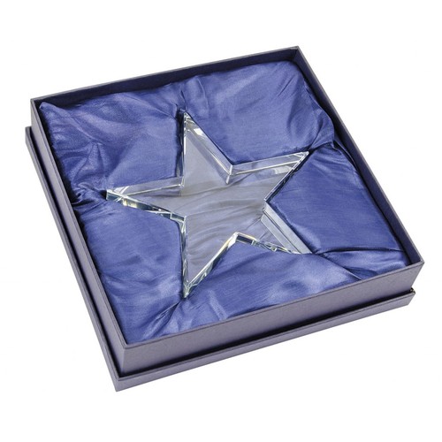 GLASS PAPERWEIGHT STAR mm 100 h 19