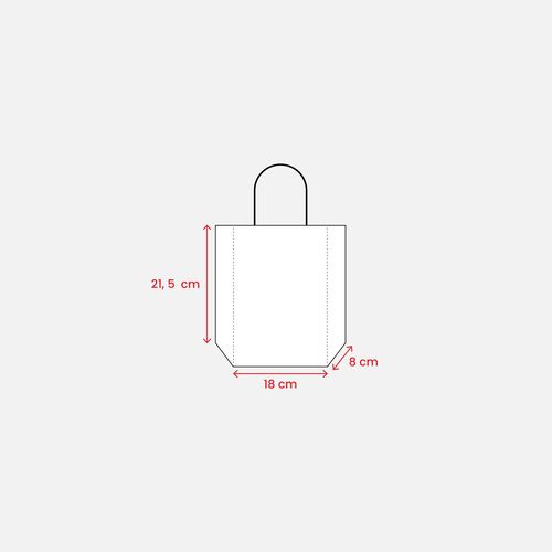 100% recycled paper 100 gr/m2, shopping bag with guesset 100% recycled paper 100 gr/m2, shopping bag with guesset