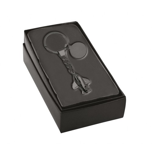 AERIAL KEY RING WITH BURNISHED TOKEN