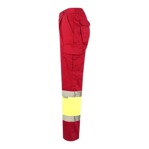 VL ATHENA. Pantaloni in twill bicolore, foderati, con diverse tasche, in cotone (20%) e poliestere (80%)