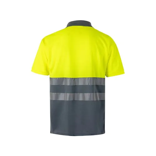VL CUPID LARGE. Polo bicolore (160g/m²) à manches courtes, en polyester (100%)