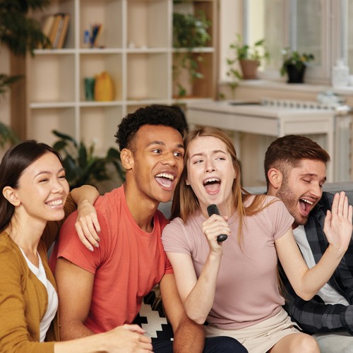 Singvibe RCS recycled plastic karaoke set with double mic Singvibe RCS recycled plastic karaoke set with double mic