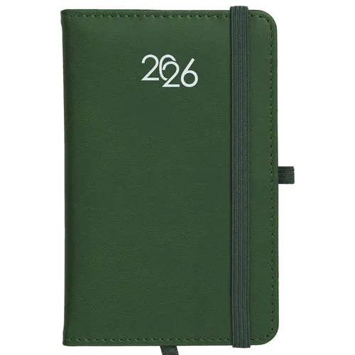 Agenda de poche hebdomadaire 2026, couverture rigide en PU thermocollé avec piqûres Agenda de poche hebdomadaire 2026, couverture rigide en PU thermocollé avec piqûres
