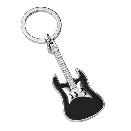 KEY CHAIN - GUITAR - SHINY AND BLACK KEY CHAIN - GUITAR - SHINY AND BLACK