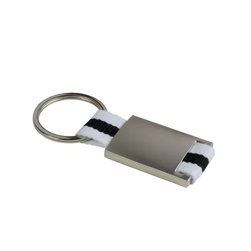 Metal and nylon key ring in a black box Metal and nylon key ring in a black box