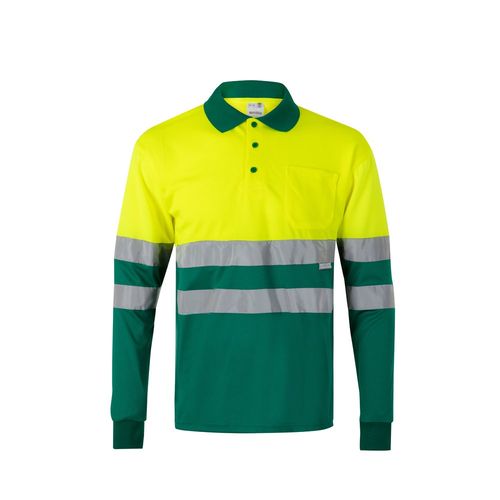 VL VULCAN. Polo bicolore (160g/m²) à manches longues, en polyester (100%) VL VULCAN. Polo bicolore (160g/m²) à manches longues, en polyester (100%)