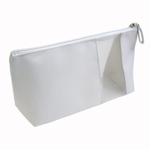 Beauty case in microfibra con zipper e finestra traforata Beauty case in microfibra con zipper e finestra traforata
