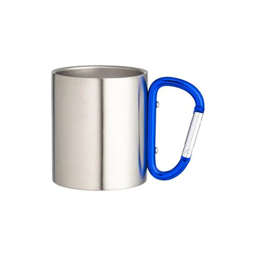 Vaso de acero con asa de mosquetón de aluminio, 200 ml Vaso de acero con asa de mosquetón de aluminio, 200 ml