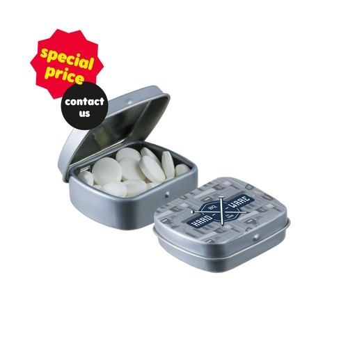 Micro scharnierblikje met pepermunt Micro scharnierblikje met pepermunt