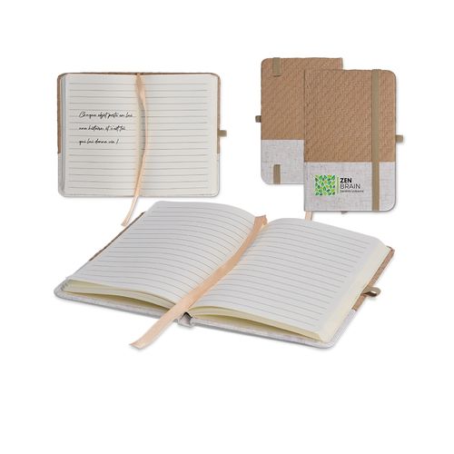 CUADERNO DE BOLSILLO CON CUBIERTA DE ALGODÓN Y FIBRAS DE BAMBU CUADERNO DE BOLSILLO CON CUBIERTA DE ALGODÓN Y FIBRAS DE BAMBU