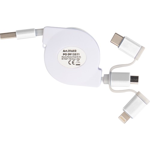 Extendable charging cable with 3 plugs Extendable charging cable with 3 plugs