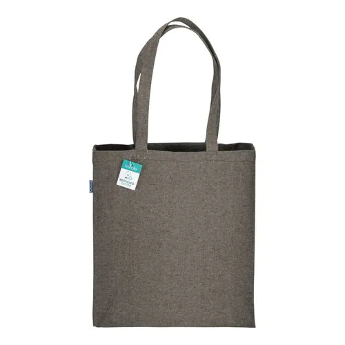 280g/m2 recycled cotton shopping bag, long handles and gussets 280g/m2 recycled cotton shopping bag, long handles and gussets