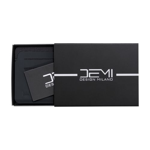 Anti-RFID card holder made of soft PU. With six card compartments and RFID logo