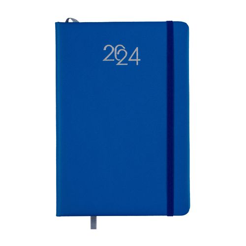 Agenda journalier 2024 avec couverture avec élastique en PU - Boîte sur demande Art. 23799