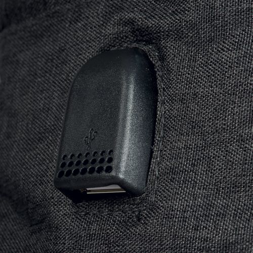 300D Polyester laptop backpack with 3 pockets. Laptop principal pocket and side pocket