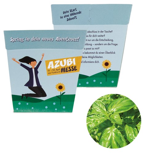 Carte POTTI - kit de graines (papier blanc) - Basilic Carte POTTI - kit de graines (papier blanc) - Basilic