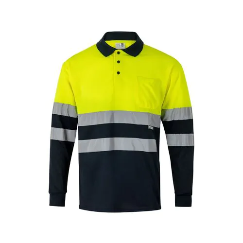 VL VULCAN LARGE. Polo bicolore (160g/m²) à manches longues, en polyester (100%) VL VULCAN LARGE. Polo bicolore (160g/m²) à manches longues, en polyester (100%)