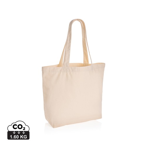 Impact Aware™ re-canvas shopper met vakje 240gsm ongeverfd Impact Aware™ re-canvas shopper met vakje 240gsm ongeverfd