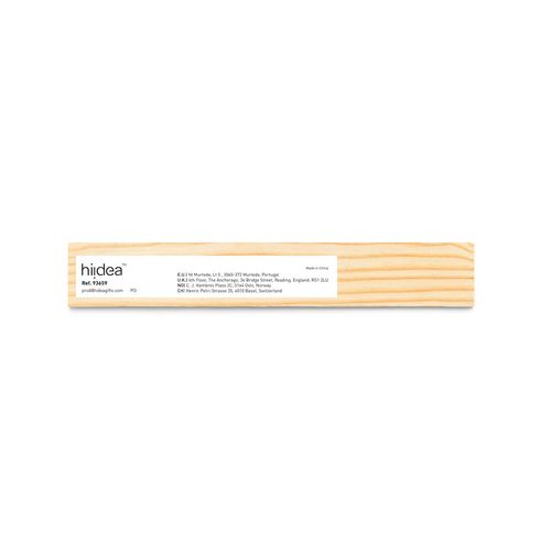 WESLEY 15. Pine wood ruler with 15 cm scale