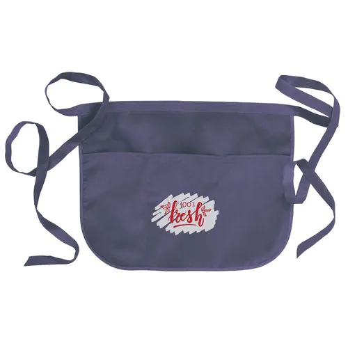 20% cotton/80% polyester (180 g/m2) bartender apron with 3 front pockets, 49 x 34 cm 20% cotton/80% polyester (180 g/m2) bartender apron with 3 front pockets, 49 x 34 cm