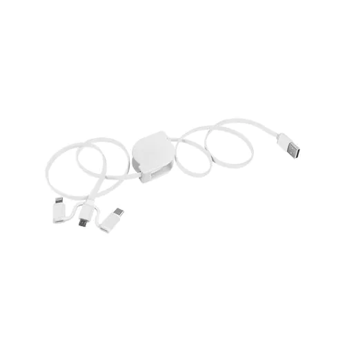 Cable d'alimentation USB type C, lightning, micro USB retractable