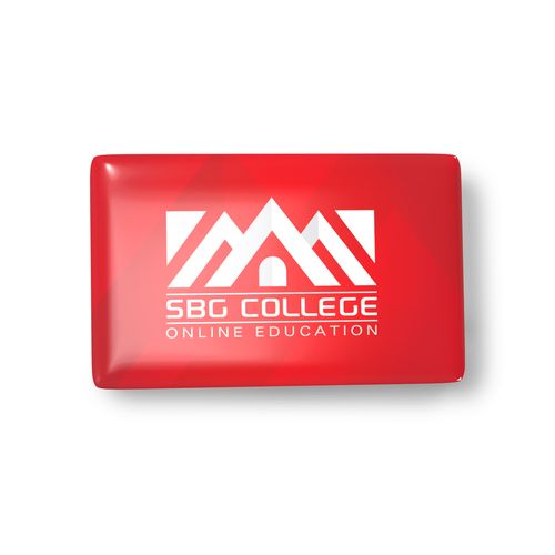 Badge Megan, Rectangular, 74 x 20 mm, Magnet, Doming in full color Badge Megan, Rectangular, 74 x 20 mm, Magnet, Doming in full color