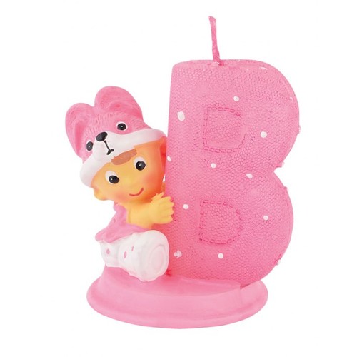 BOUGIE "BÉBÉ" ROSE H70 MM BOUGIE "BÉBÉ" ROSE H70 MM