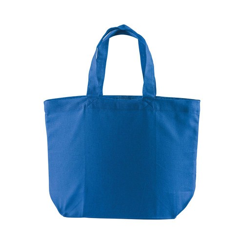 120 g/m2 cotton shopping bag, short handles and bottom gusset