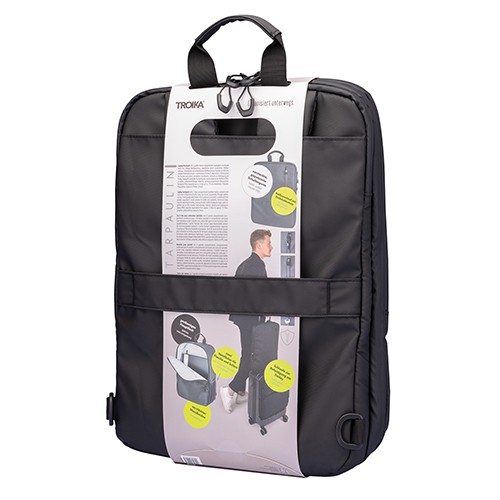 Zaino portacomputer TROIKA BLACK EXPANDABLE Zaino portacomputer TROIKA BLACK EXPANDABLE