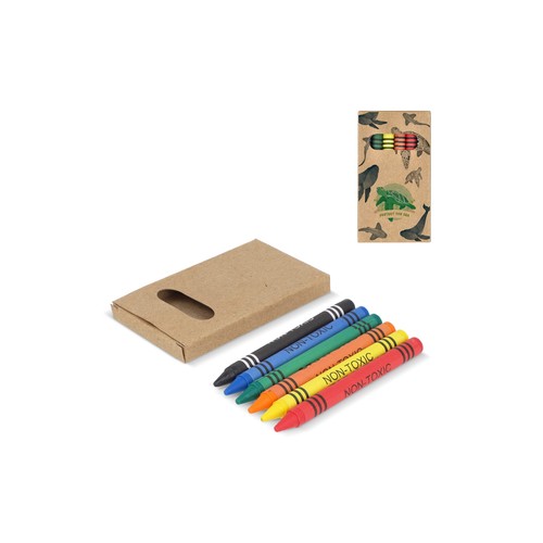 6pc crayons in craft box