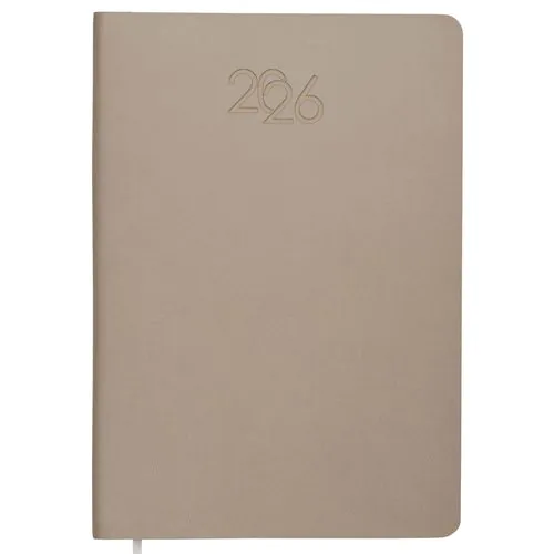 2026 daily planner with soft cover in thermo-reactive PU