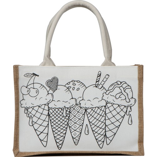 Bolsa de algodón yute para colorear Bolsa de algodón yute para colorear