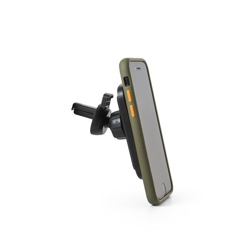 KOCH. Car smartphone holder with wireless magnetic charger 15W in recycled ABS (100% rABS)