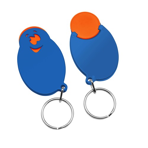 Chip holder with 1€ chip "face" Chip holder with 1€ chip "face"