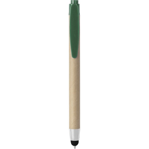 TOUCH SCREEN BALLPOINT PEN IN PLASTIC AND RECYCLED CARDBOARD TOUCH SCREEN BALLPOINT PEN IN PLASTIC AND RECYCLED CARDBOARD