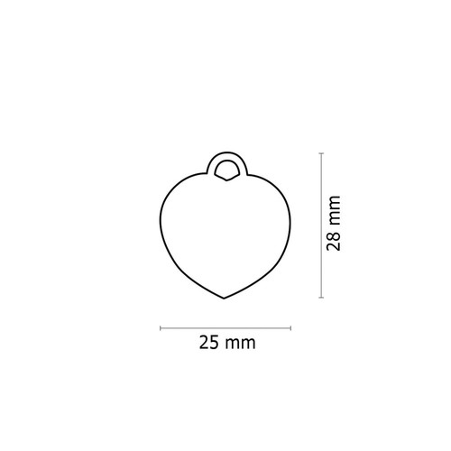 PENDENTIF COEUR ROUGE - 25x22 mm
