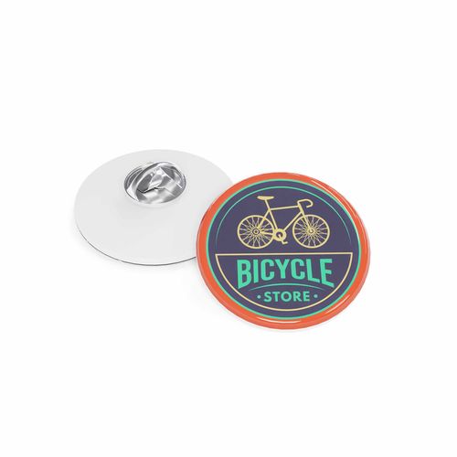 Pin Plastic with pin & clutch, Round, 30 mm, Doming in full color Pin Plastic with pin & clutch, Round, 30 mm, Doming in full color