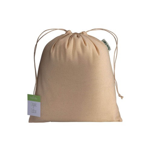 Pochon cadeau en coton organique, 140 g/m2, 25 x 30 cm Pochon cadeau en coton organique, 140 g/m2, 25 x 30 cm