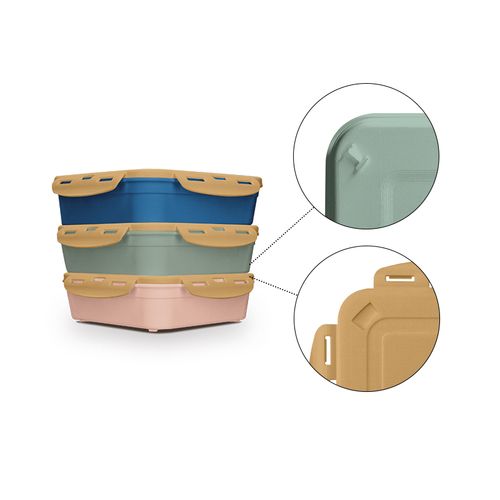 1,2L LUNCH BOX WITH LID, SPOON AND FORK