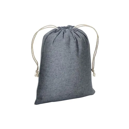 Pochon cadeau en coton recyclé 150 g/m2, 15 x 20 cm