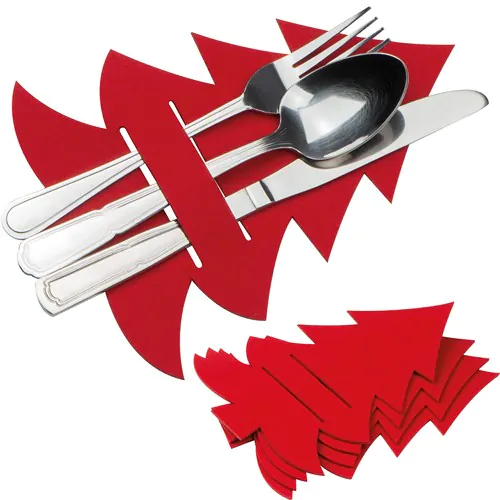 Cutlery pad in Christmas tree shape Cutlery pad in Christmas tree shape
