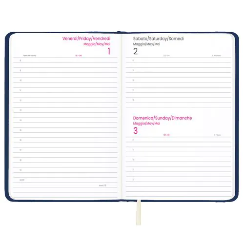 2026 daily planner with hard PU cover