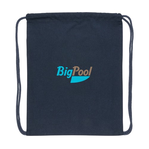 Impact AWARE™ recycled cotton drawstring backpack 145g Impact AWARE™ recycled cotton drawstring backpack 145g