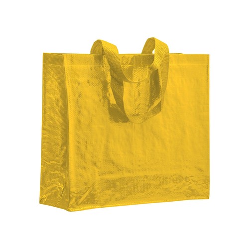 Bolsa de polipropileno laminado, asas cinta y fuelle Bolsa de polipropileno laminado, asas cinta y fuelle