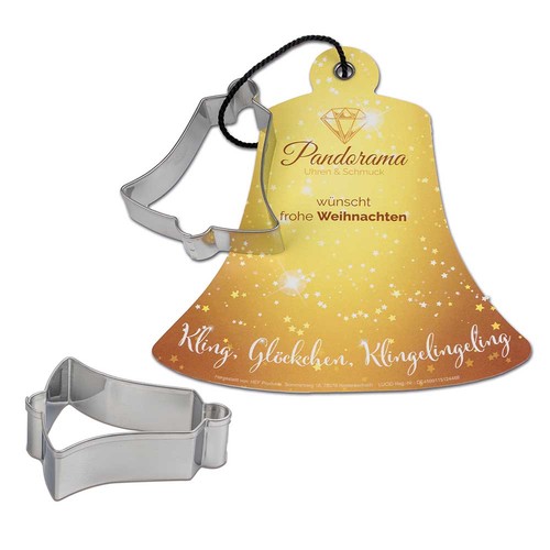 Baking-shape with recipe book bell - in a Christmas packaging (neutral) Baking-shape with recipe book bell - in a Christmas packaging (neutral)