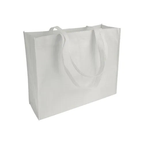 Non woven sticked shopping bag, long handle and gusset Non woven sticked shopping bag, long handle and gusset