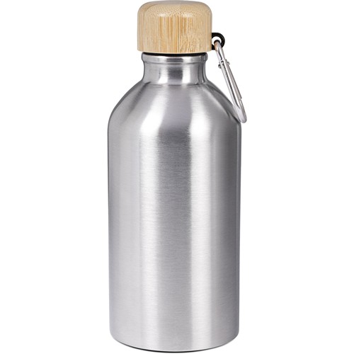 GOURDE 500 ML EN ACIER ET BAMBOU GOURDE 500 ML EN ACIER ET BAMBOU