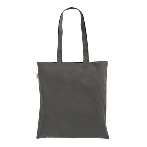 Bolsa shopper lisa de algodón reciclado de 220 g/m2 Bolsa shopper lisa de algodón reciclado de 220 g/m2