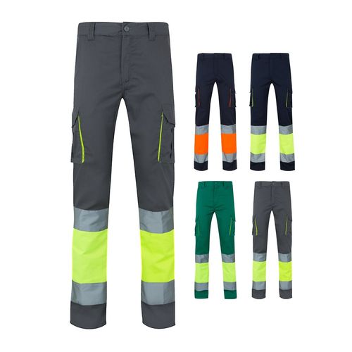 VL ZEUS. Tweekleurige stretchbroek met meerdere zakken (240 g/m²), van katoen (46%), EME (38%) en polyester (16%) VL ZEUS. Tweekleurige stretchbroek met meerdere zakken (240 g/m²), van katoen (46%), EME (38%) en polyester (16%)